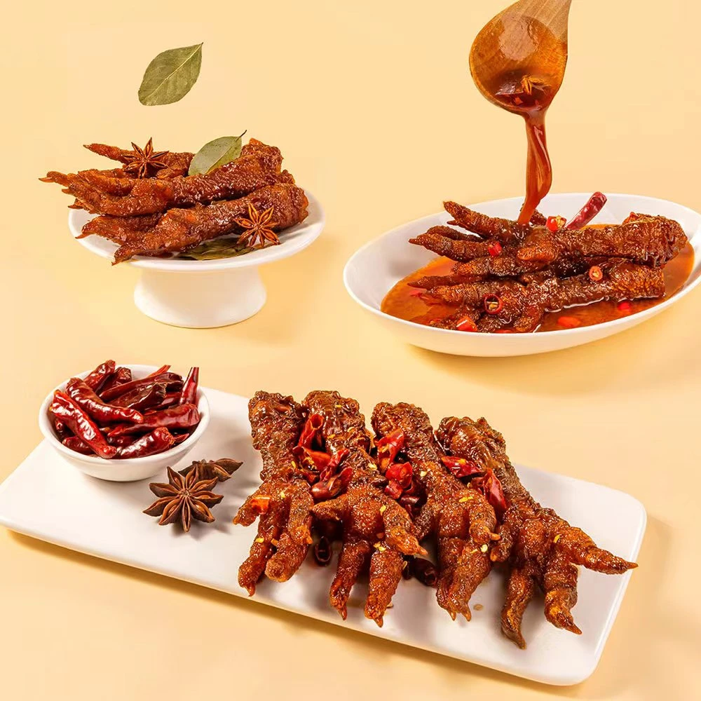 q旺家福虎皮凤爪独立包装鸡爪卤香开袋即食办公室休闲零食香辣卤