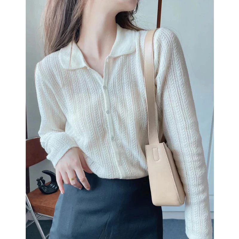 羊毛开衫女显瘦长袖外套气质宽松打底衫百搭薄款上衣短款洋气毛衣