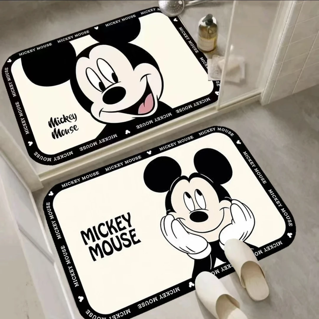 【米奇两件套】40*60cm 硅藻泥吸水垫浴室卫生间速干脚垫台面地垫