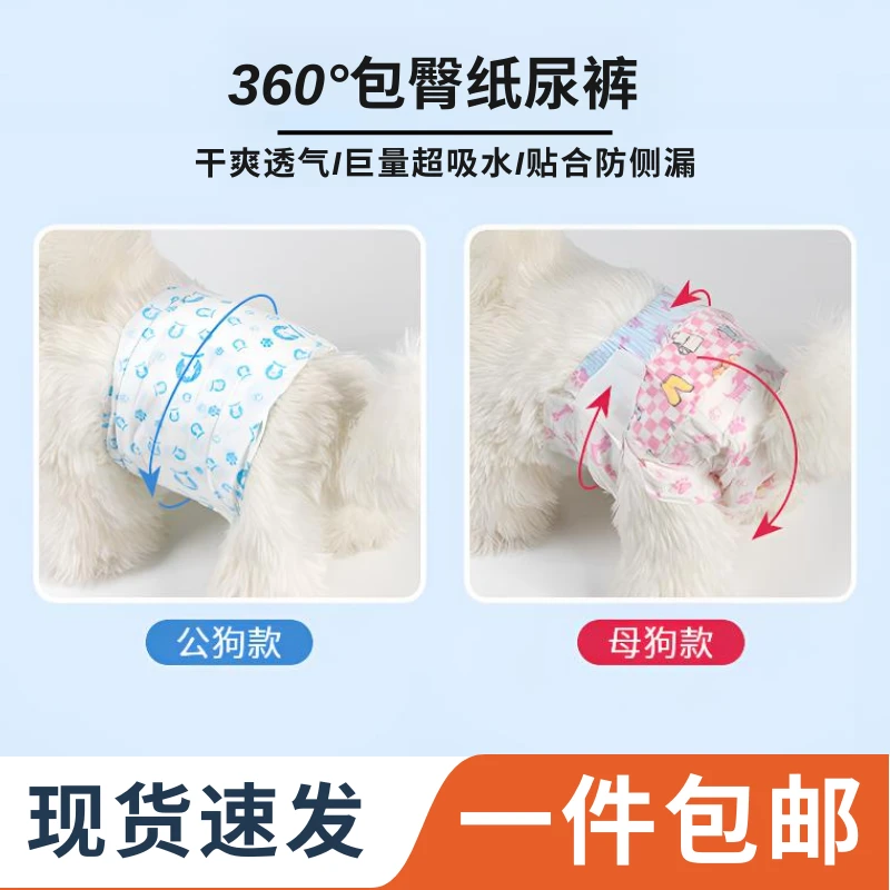 【乱尿侧漏用它】狗狗纸尿裤尿不湿母狗生理期生理裤宠物安全生理裤