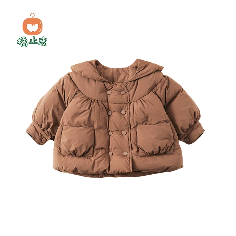 橘止皮【现货】儿童羽绒服90白鸭绒新国标冬季新款宝宝外套DW249756