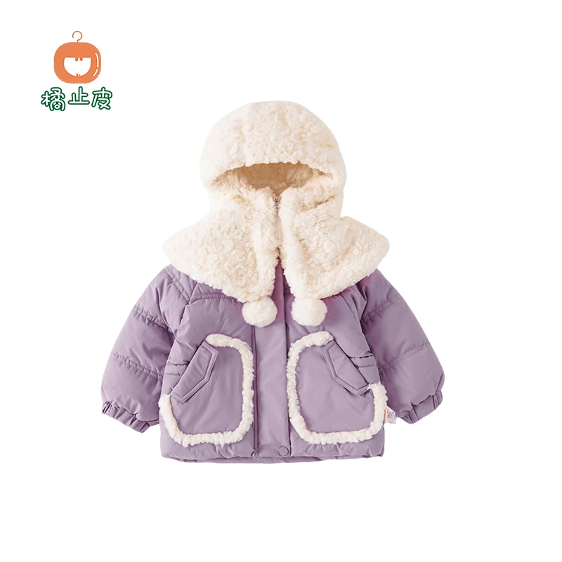 橘止皮【现货】儿童羽绒服90白鸭绒冬季款宝宝外套保暖防寒DW249782