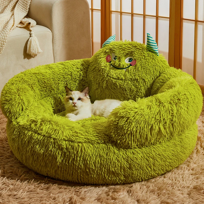 小白总狗窝四季通用猫窝秋冬款泰迪狗床沙发网红猫猫窝宠物长毛绒