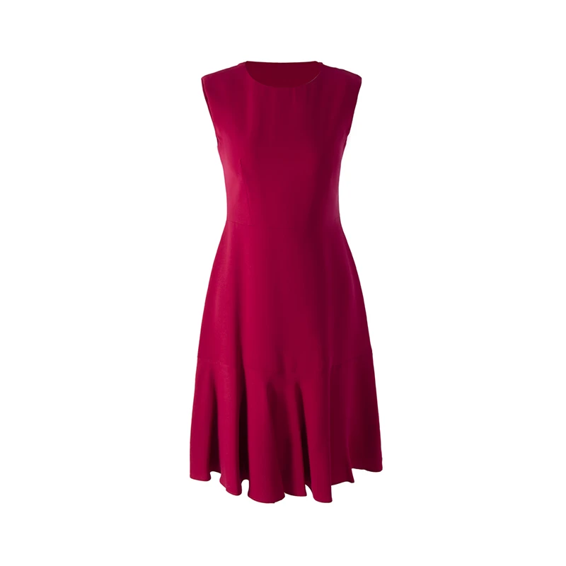 GP163 菲诗菲曼高端定制  荷叶边无袖连衣裙WL5997L