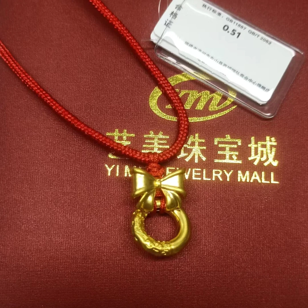 如意圈蝴蝶结编绳项链【在逃公主 平安吉祥】【可选红绳、黑绳】