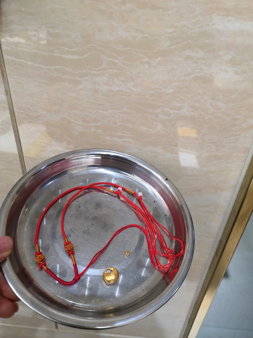 真金足金小胖福吊坠