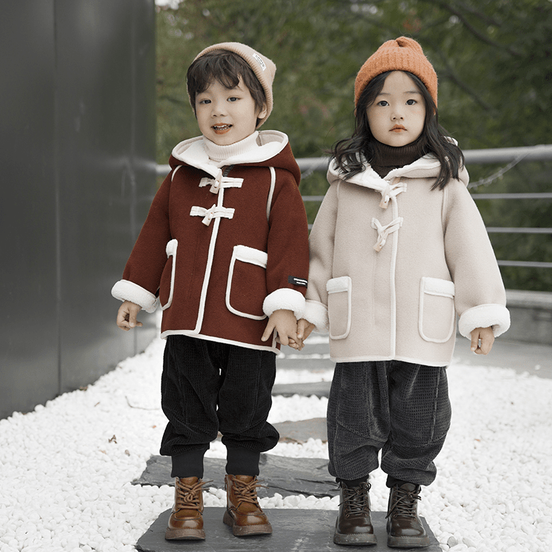 （Mike定制毛呢)儿童外套呢子冬男女童洋气韩版保暖外套500127