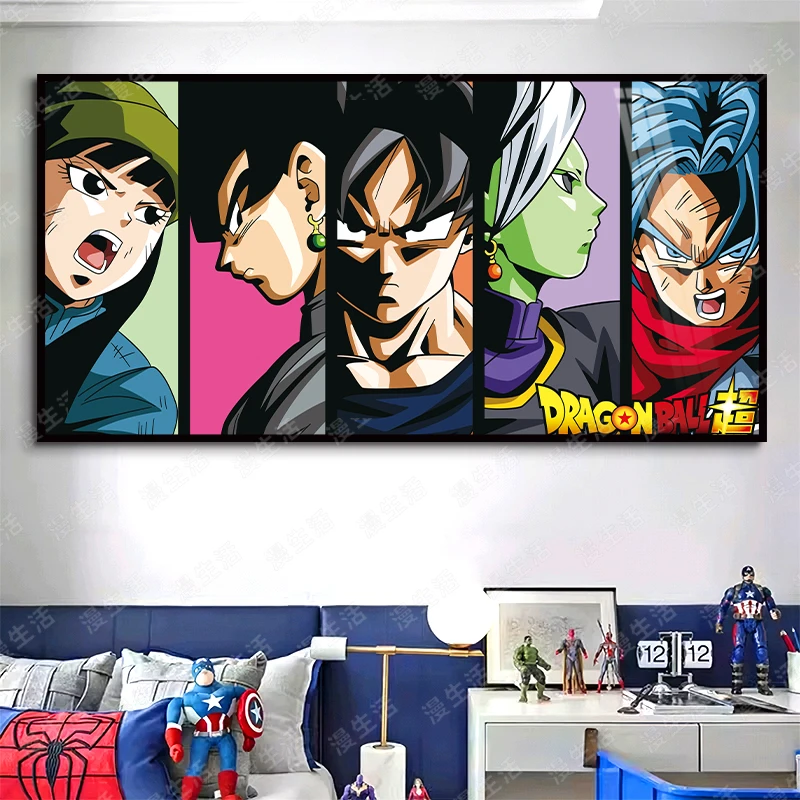 龙珠超悟空贝吉特布尔玛合集铝合金装饰画客厅卧室玄关动漫挂画