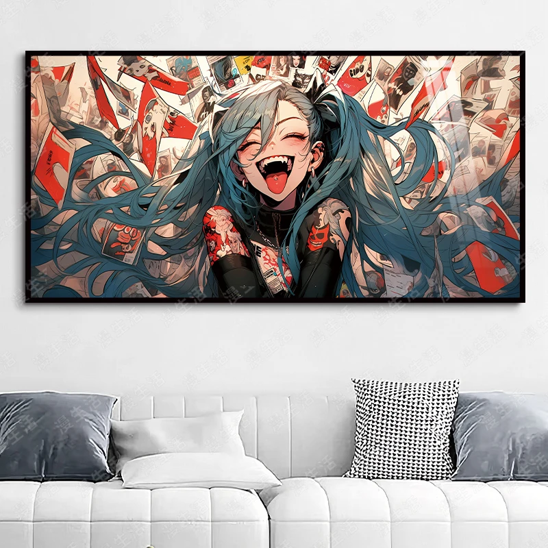 暴走萝莉金克斯爆爆铝合金装饰画联盟高清客厅卧室爆款动漫挂画