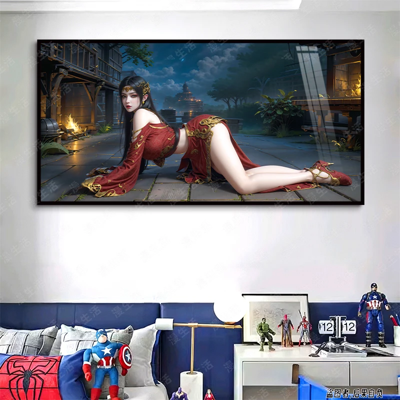 斗破苍穹性感美杜莎高清装浴室饰画铝合金客厅卧室玄关动漫挂画