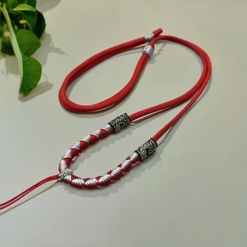 高档玉石挂件绳观音吊坠绳佛玉佩平安扣挂脖情侣项链高货手工编绳