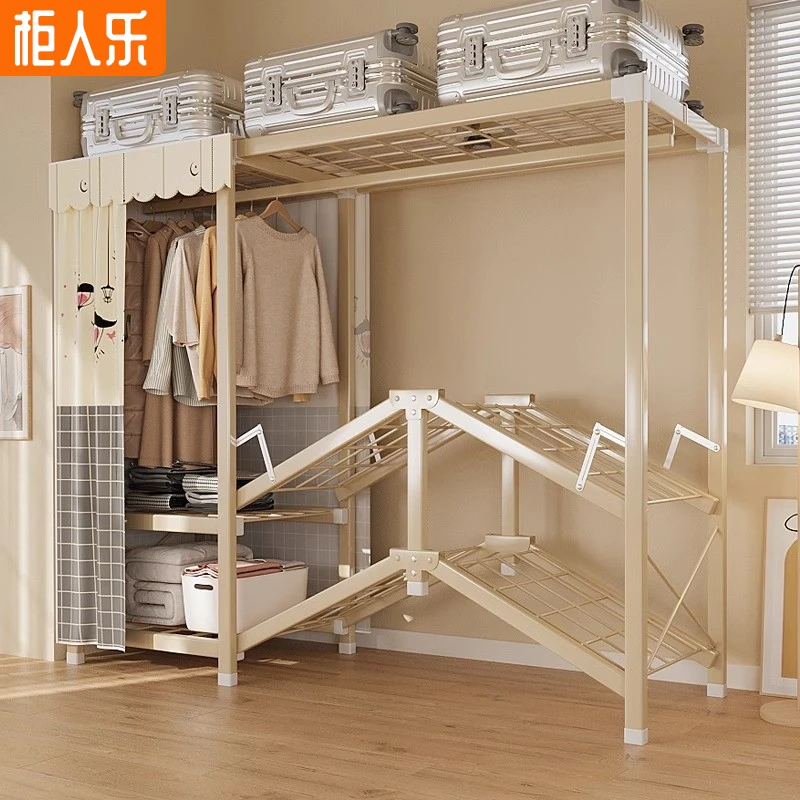 简易衣柜免安装金属衣柜金属出租屋折叠衣柜结实耐用折叠简易衣橱