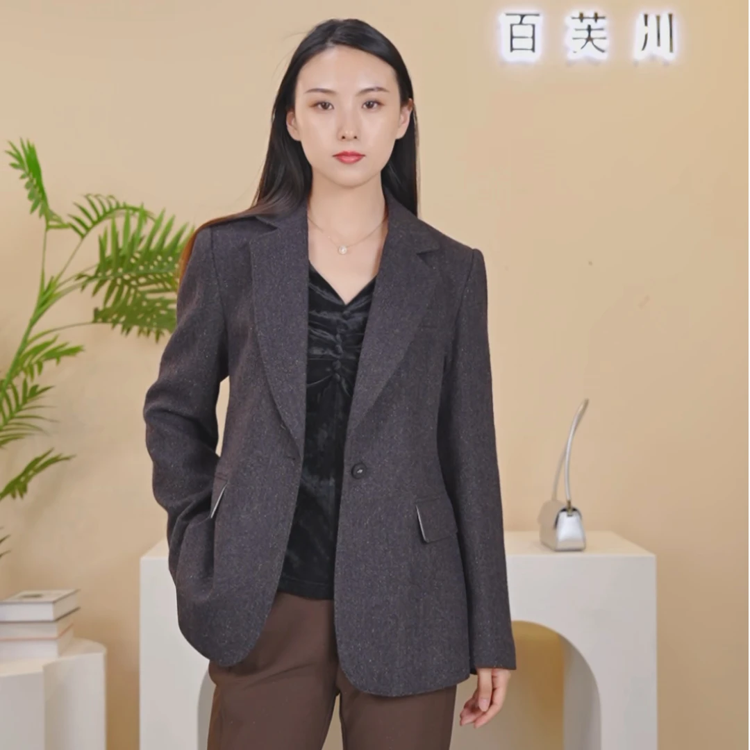 PARKVIEW/百芙川西装气质长袖时尚休闲西服女士修身HF936