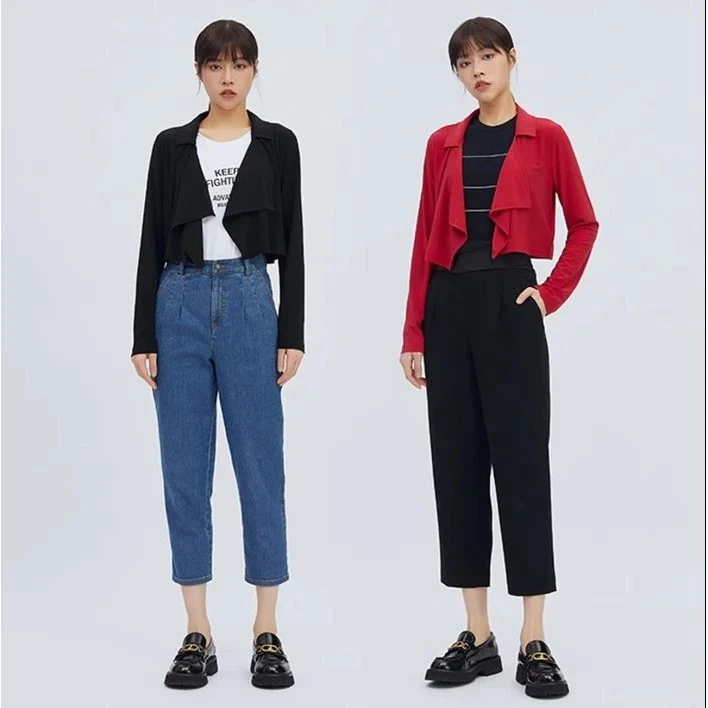 哥弟百搭短款翻领小外套（2色）1400437