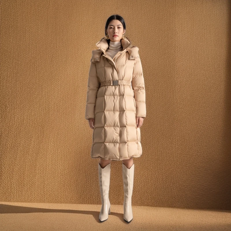 【籽言专属】INnaeydn茵嘉大朵鹅绒重工收腰长款羽绒服冬季23513552