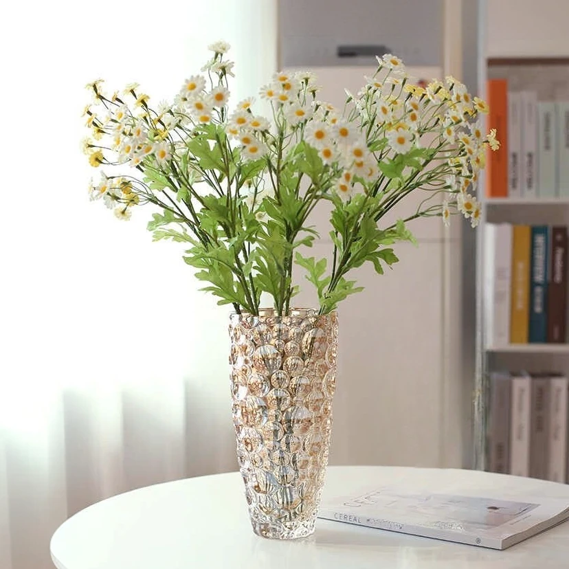 【琥珀圆点花瓶】加厚款玻璃花瓶水养鲜花简约轻奢款玻璃花瓶摆件