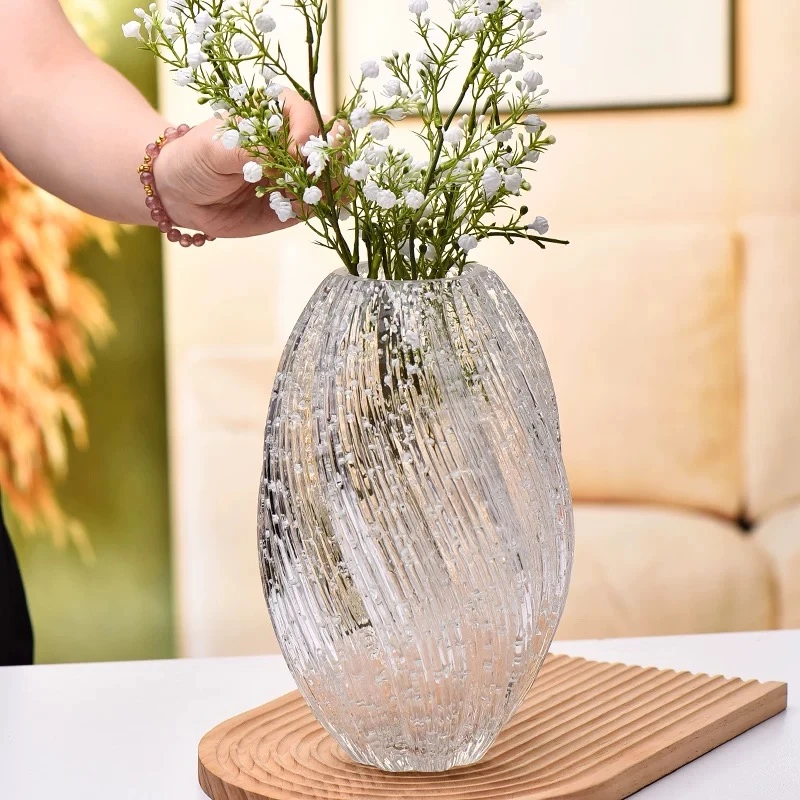 【夜光款麦芽糖花瓶】创意新款轻奢夜光麦芽糖玻璃花瓶摆件