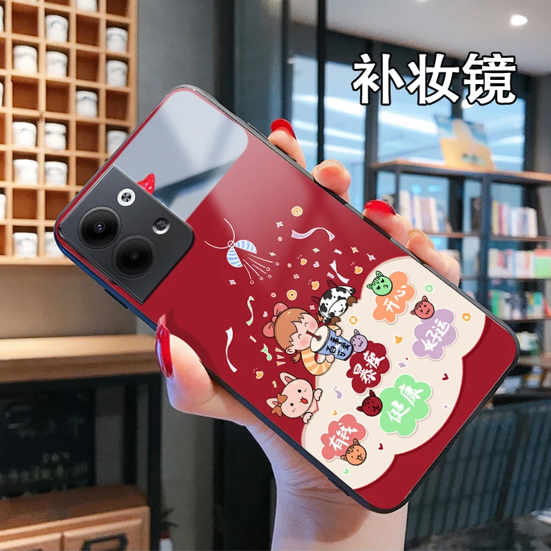 新年龙年女孩适用苹果OPPOReno9手机壳喜庆Ace2本命年Reno8+属龙