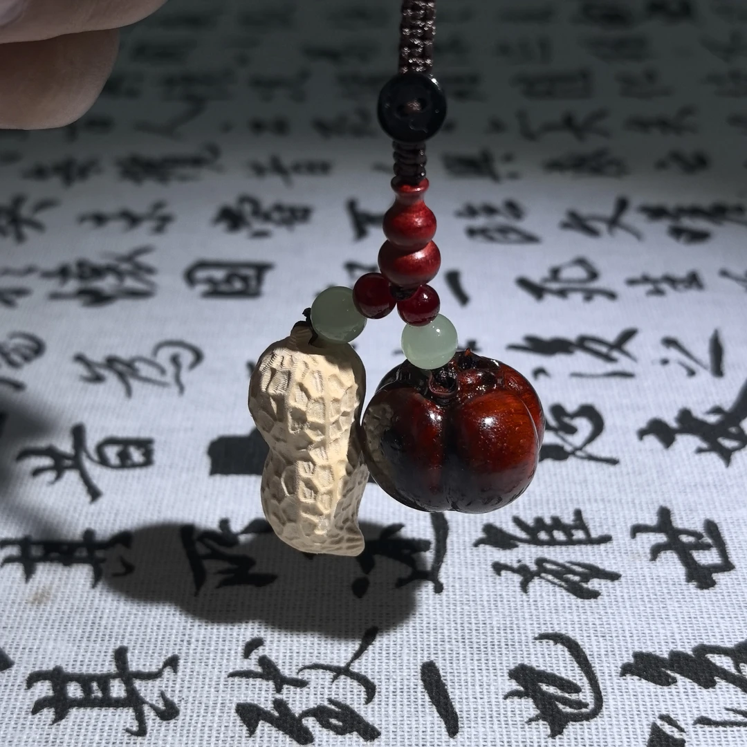 【九韵木语】非洲紫檀 好事发生 吊坠 挂饰 工艺品 ZT06386