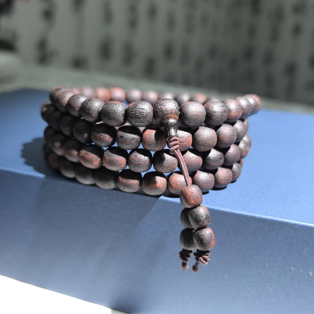 【九韵木语】缅甸降真香8*8老型多圈 红油麻丝 文玩 品香 JZX11034