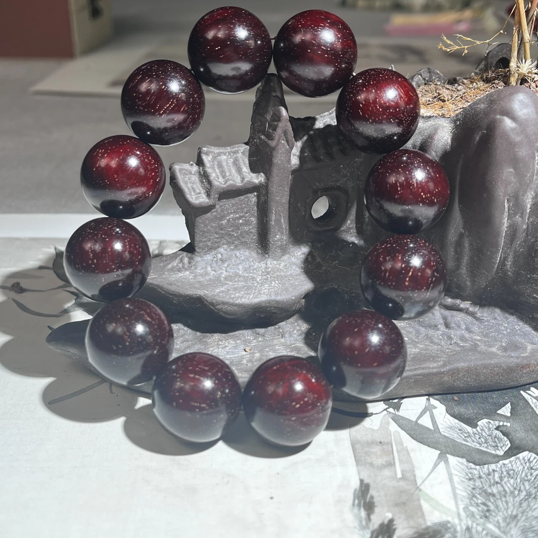 【九韵木语】印度小叶紫檀2.0爆满金星 单圈 多样性发其一XY70052