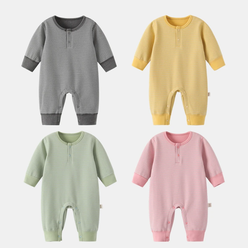 H石墨烯婴儿连体衣春秋无骨德绒男女宝宝睡衣哈衣新生儿爬服秋冬