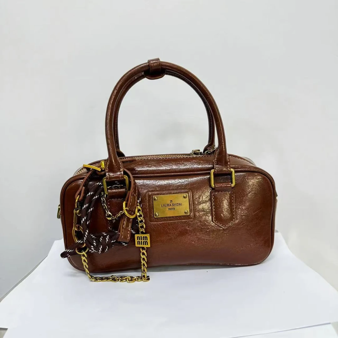 【瑞熙甄选】SD-3787-深棕RAIN.CUN轻奢小众时尚女士包