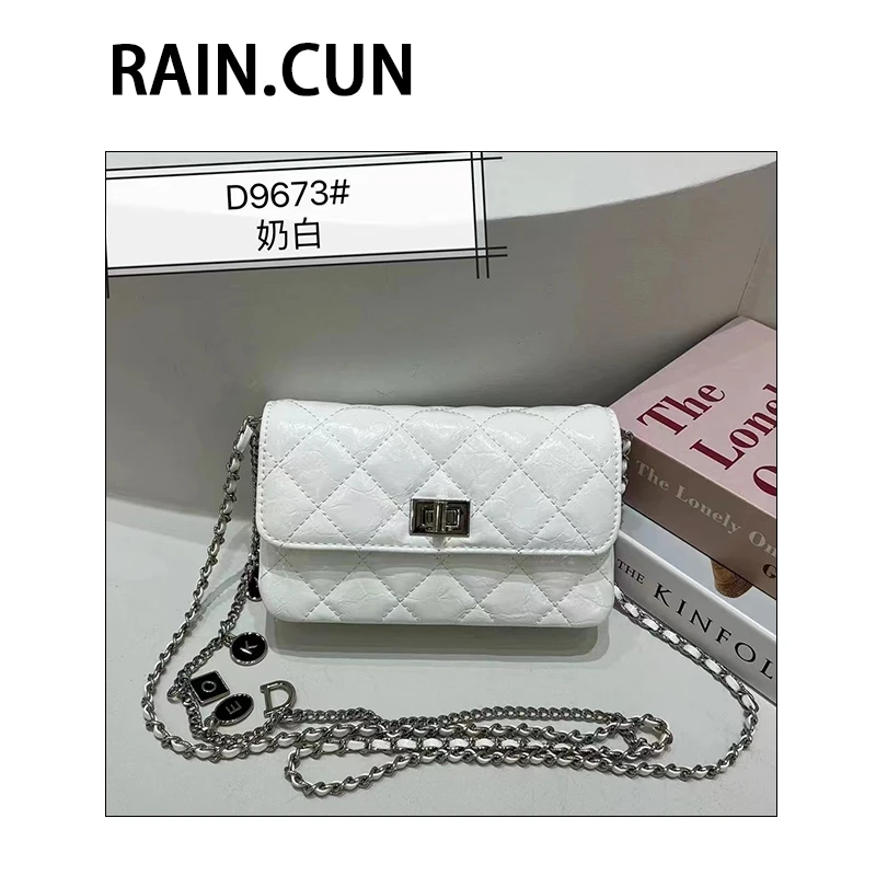 【母亲节礼物】ZT-D9673-奶白-RAIN.CUN轻奢小众时尚女士包