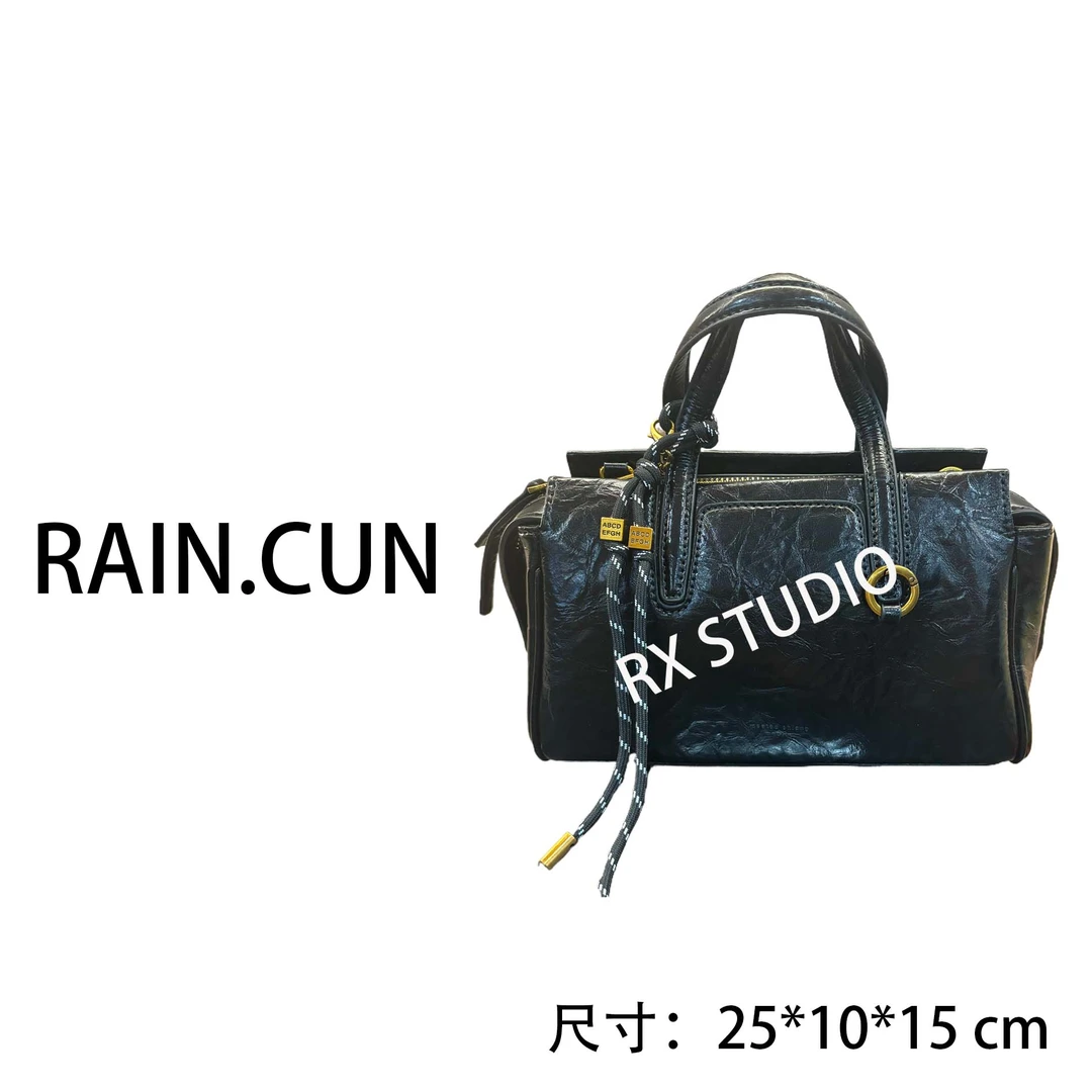 【母亲节礼物】SKL-7212-黑色RAIN.CUN轻奢小众时尚女士包