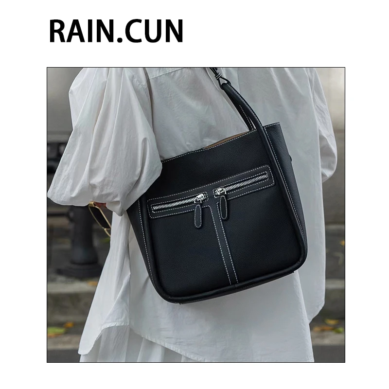 【母亲节礼物】KLL-66077-黑色轻奢小众设计感时尚百搭女士包