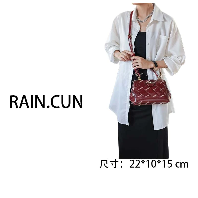 【母亲节礼物】SKL-F6089-安可拉红-RAIN.CUN轻奢女士包22*10*15