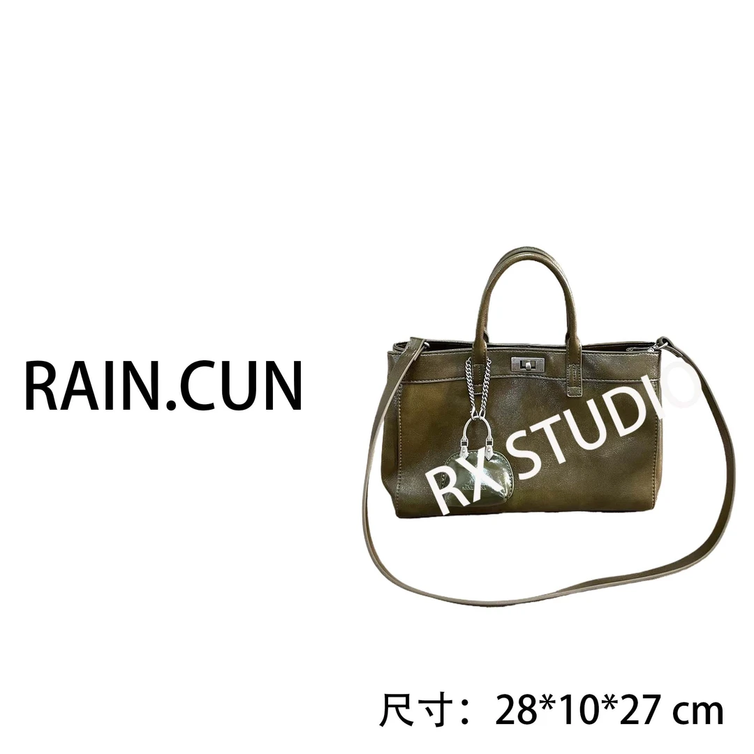 【母亲节礼物】SK-92302-苔原色RAIN.CUN轻奢小众时尚女士包