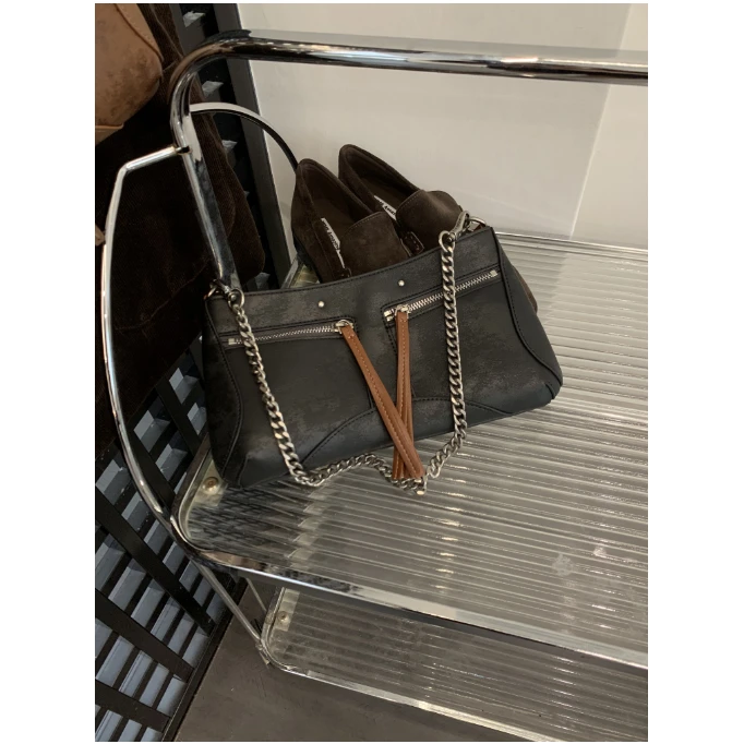 【母亲节礼物】BD-FT668-废土黑RAIN.CUN轻奢小众时尚女士包