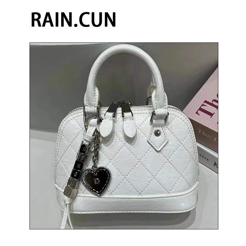 【母亲节礼物】ZT-D9668-奶白-RAIN.CUN轻奢小众时尚女士包