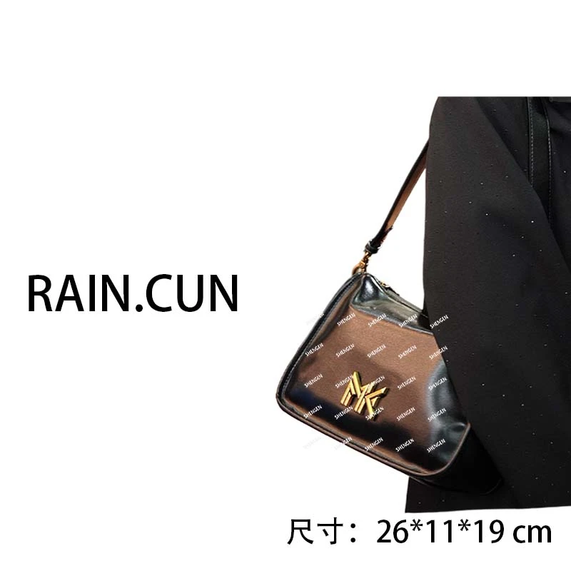 【瑞熙RX甄选】FES-5103-黑色RAIN.CUN轻奢小众时尚女士包