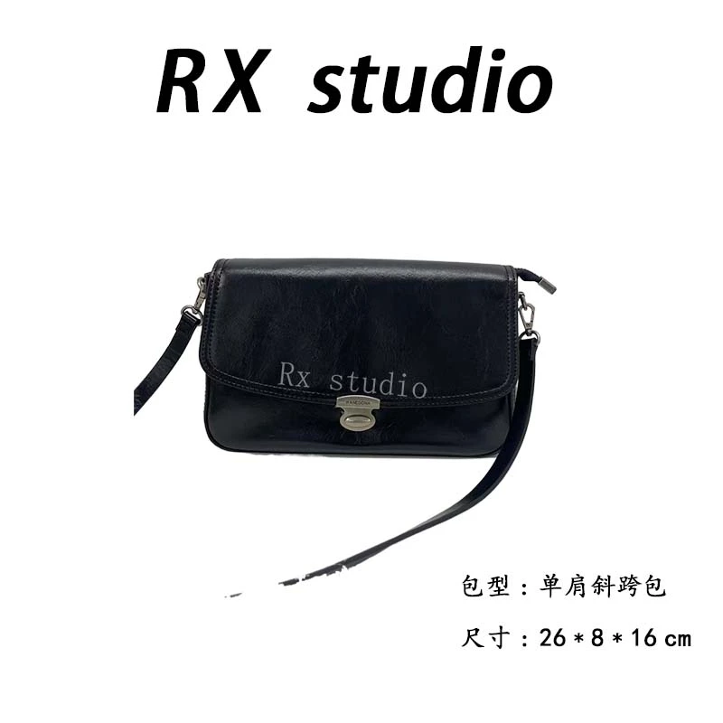 【母亲节礼物】SK-92319-1-黑色休闲百搭小众简约单肩气质女包