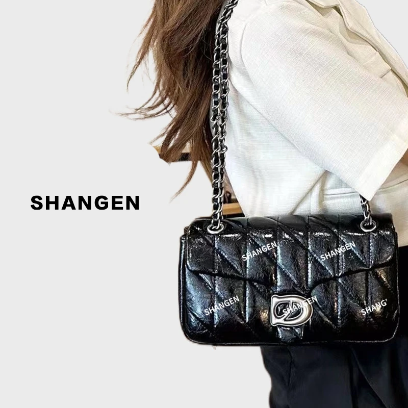 【瑞熙甄选】QYX-9511-黑色-RAIN.CUN轻奢小众时尚女士包25*7*13