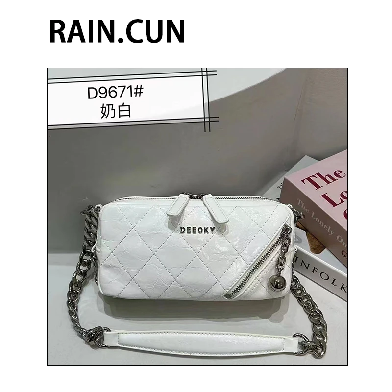 【母亲节礼物】ZT-D9671-奶白RAIN.CUN轻奢小众时尚女士包