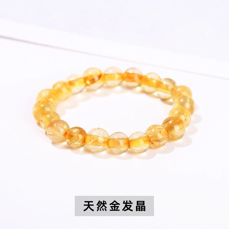 天然金发晶戒指情侣简约时尚招米米戒指3mm