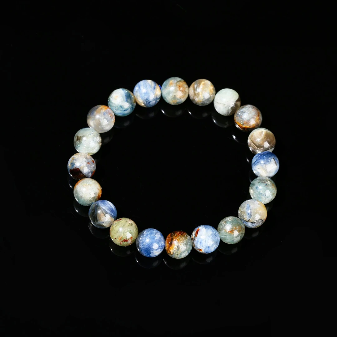 天然巴西蓝晶石手链古风国潮优雅通透精美手串