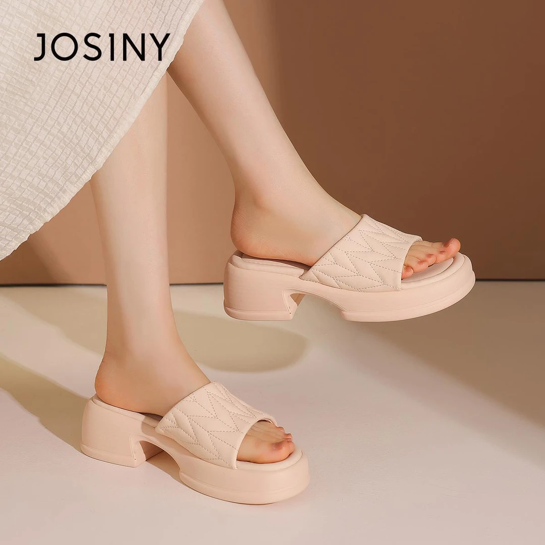 卓诗尼耐脏厚底拖鞋2024出门散步走路防滑踩屎感凉拖沙滩一字拖鞋