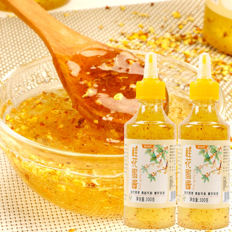 正宗桂花酱300g加量装家用糖桂花酱桂花山药果酱瓶装桂花蜜酱
