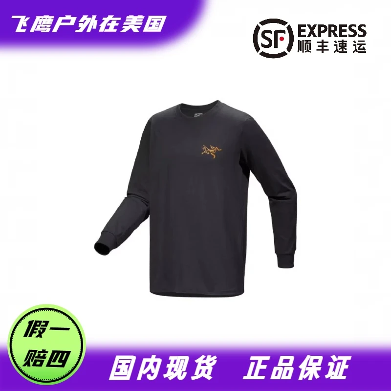 ARC'TERYX/始祖鸟gx Multi Bird 男款字母Logo 复古印花圆领长袖