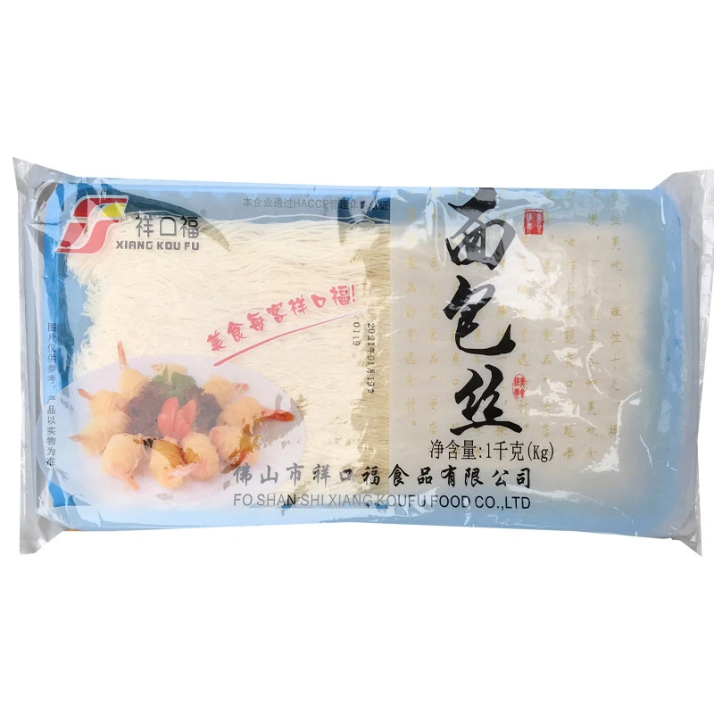 祥口福面包丝冷冻缠绕面包丝裹粉凤尾包虾油炸金丝面线