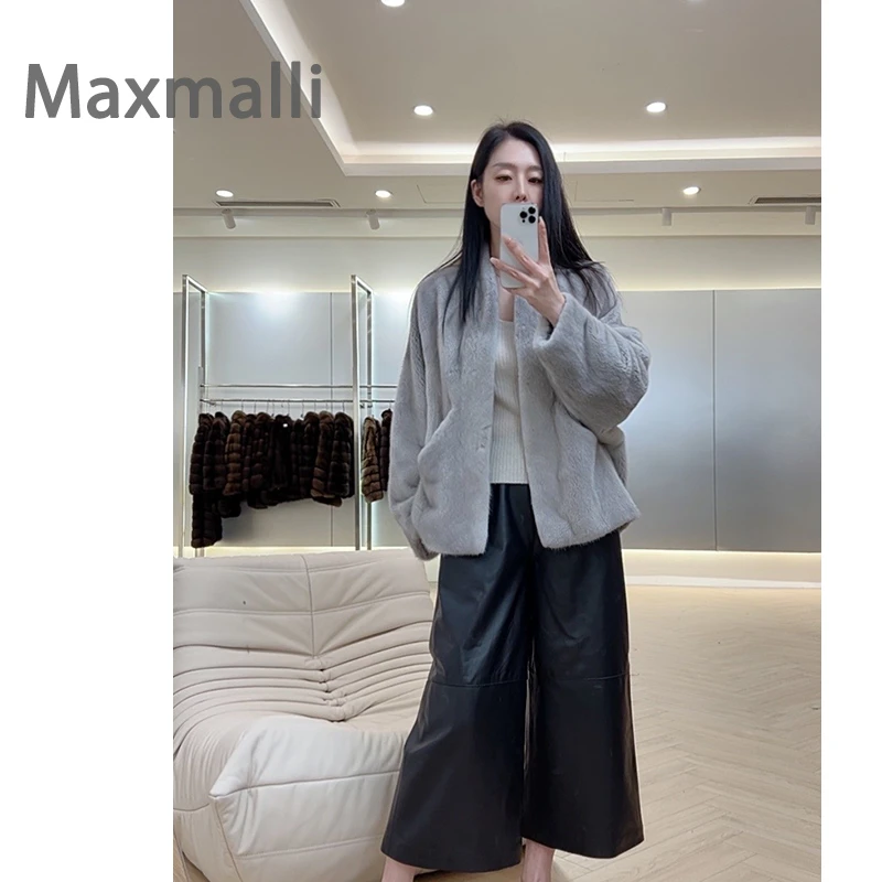 【 Maxmalli 】M6858哥本哈根皇冠紫标天鹅绒月牙形袋蝙蝠袖水貂