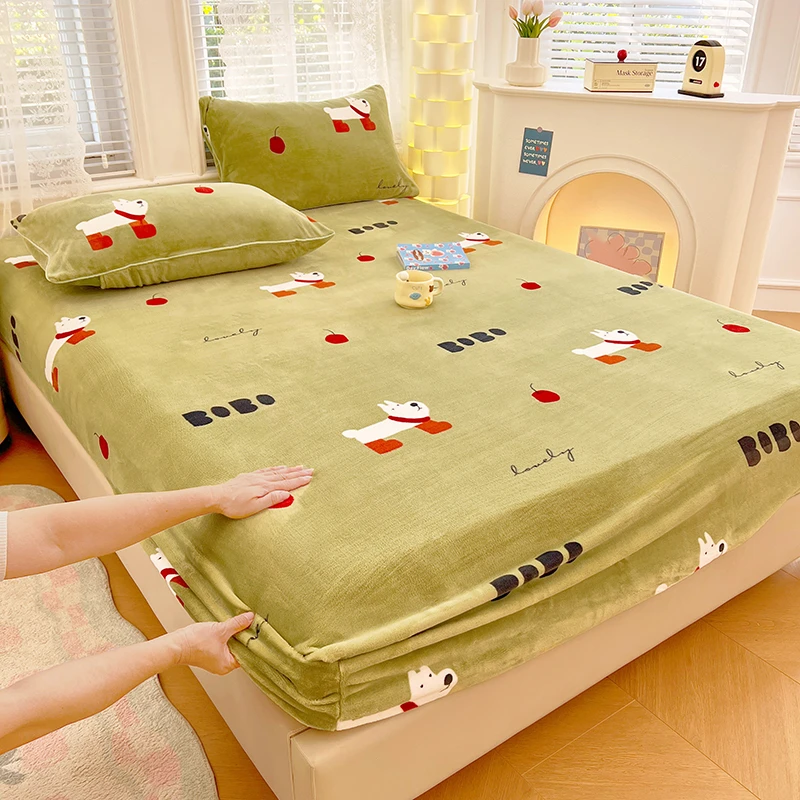 【尊荣】-臻棉绒-秋冬新品绒床笠加厚保暖床垫保护罩可水洗床笠