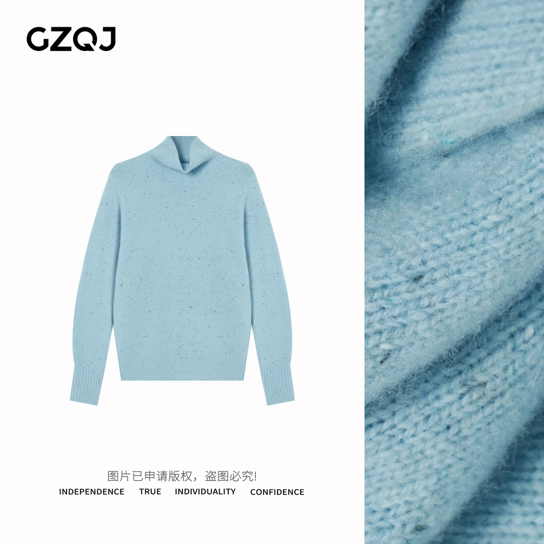广州琴姐【繁星点点】时尚百搭高领长袖打底针织衫毛衣女秋冬39706