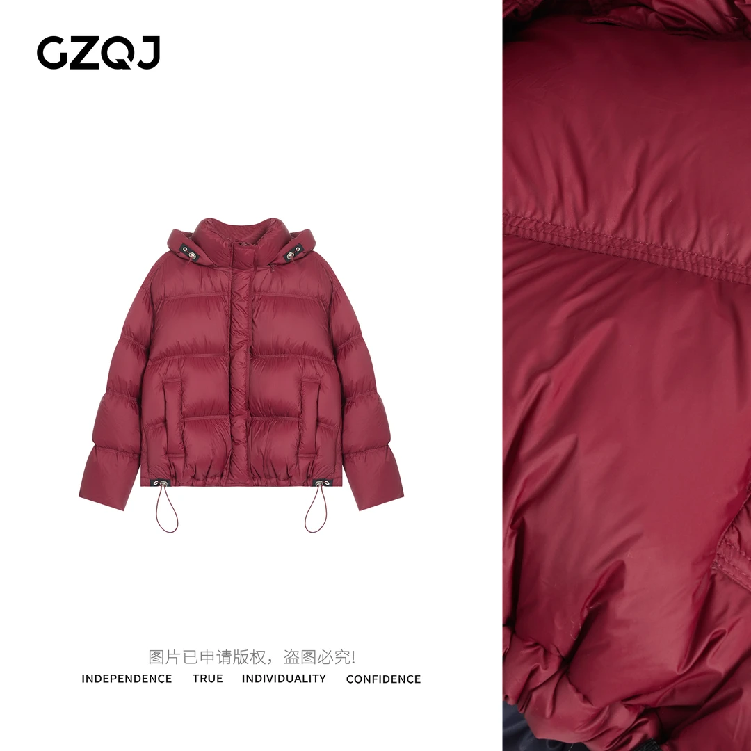 广州琴姐【半岛徒步】云朵泡芙保暖连帽面包羽绒服外套女冬季9818