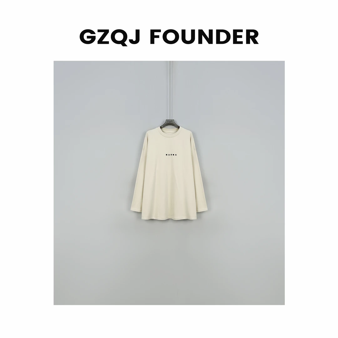 广州琴姐【慕斯奶芙】时尚百搭宽松圆领长袖T恤加绒打底衫秋冬 3772