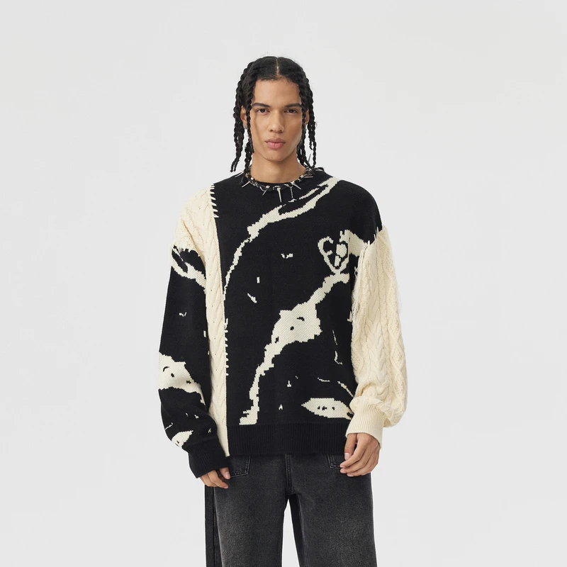 【圈圈大爷专属】【INXX】APYD潮牌新品针织衫男女提花毛衣APE4060860